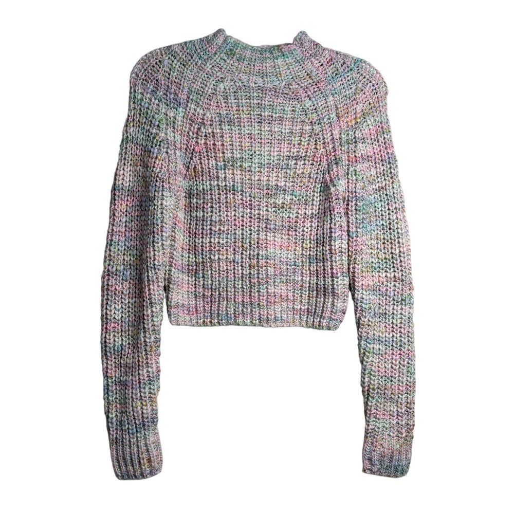 Wilfred Free Size XS Retrograde Mock Neck Semi Crop Knit Sweater Pastel Colors - Picture 5 of 7